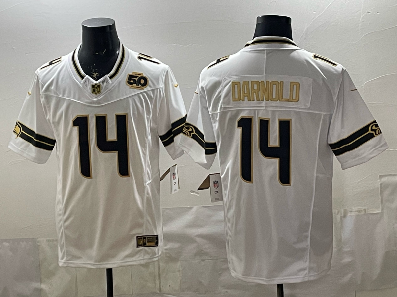 Men 2026 Seattle Seahawks #14 Darnold White Nike Limited NFL Jersey 002->seattle seahawks->NFL Jersey